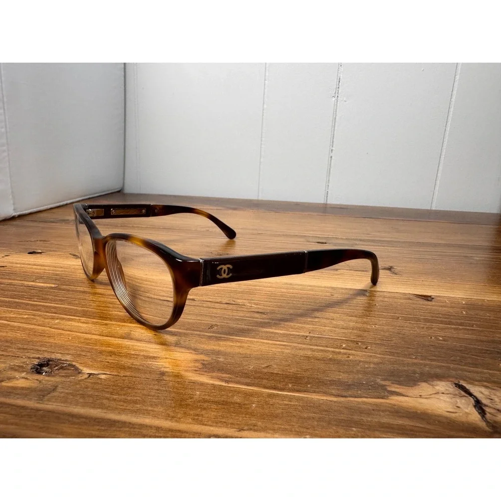 Chanel Tortoiseshell Eyeglasses CC Logo Optical Frames Brown BC14069108 - Picture 10 of 13